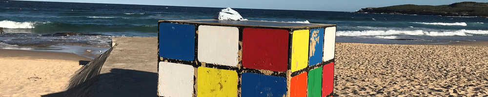 Rubix cube on Maroubra beach
