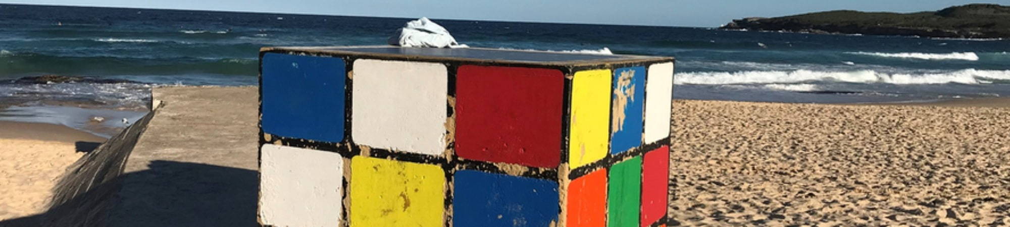 Rubik's cube on Maroubra beach